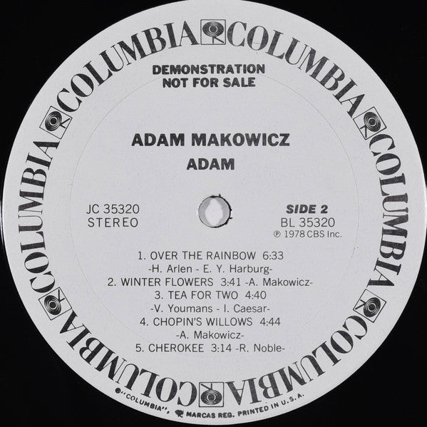 Adam Makowicz : Adam (LP, Album, Promo)