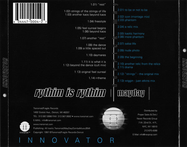 Derrick May, Rhythim Is Rhythim, Mayday : Innovator (2xCD, Comp)