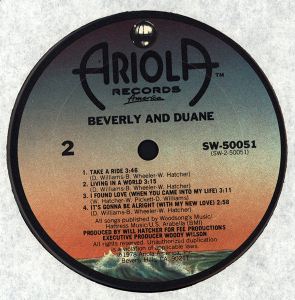 Beverly And Duane : Beverly & Duane (LP, Album)