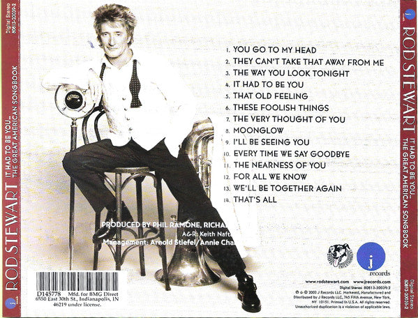 Rod Stewart : It Had  To Be You... The Great American Songbook (CD, Album, Club)