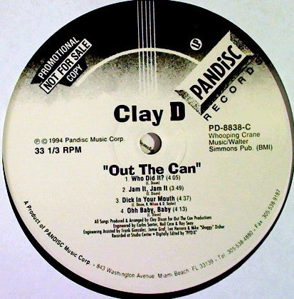 Beat Master Clay D. : Out The Can (2xLP, Album, Promo)