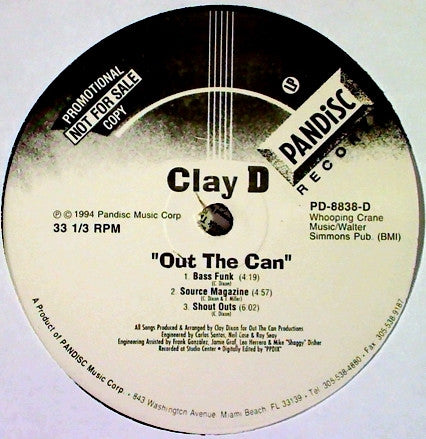 Beat Master Clay D. : Out The Can (2xLP, Album, Promo)