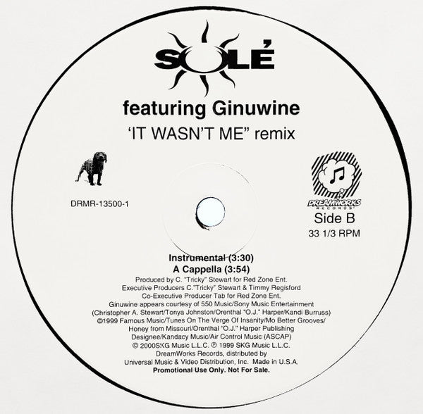 Solé : It Wasn't Me (Remix) (12", Promo)