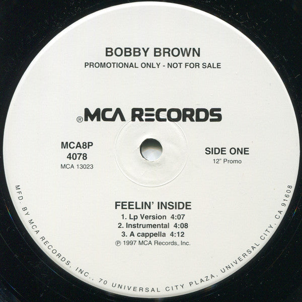 Bobby Brown : Feelin' Inside (2x12", Promo)