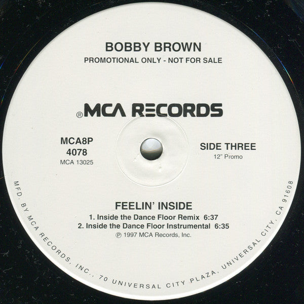 Bobby Brown : Feelin' Inside (2x12", Promo)