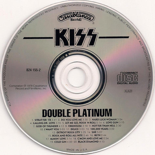 Kiss : Double Platinum (CD, Comp, RE, RP)