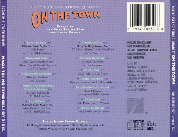 Turtle Island String Quartet Featuring The Billy Taylor Trio : On The Town (CD, Album)