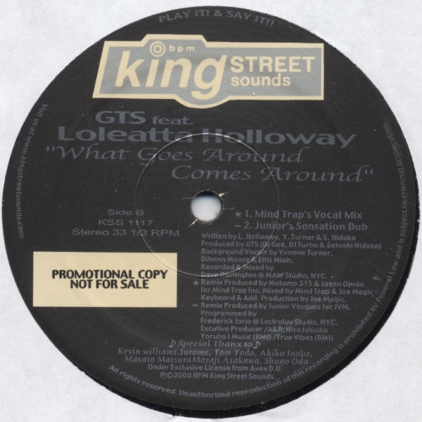 GTS : What Goes Around Comes Around (2x12", Promo)