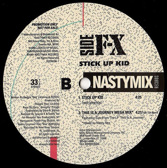 Side F/X : Stick Up Kid (12", Promo)