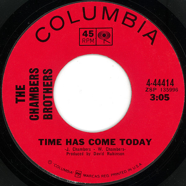 The Chambers Brothers : Time Has Come Today (7", Single, Styrene, Pit)
