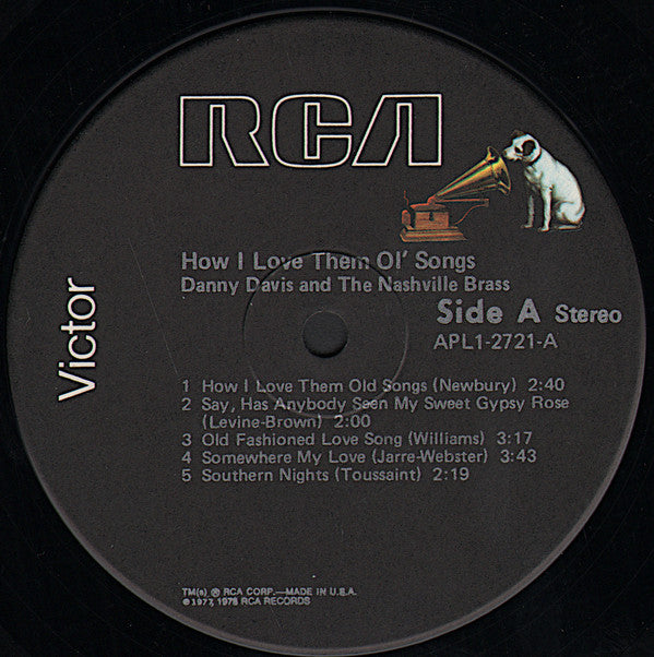 Danny Davis & The Nashville Brass : How I Love Them Ol' Songs (LP, Album)