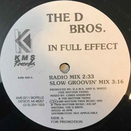 The D Bros. : In Full Effect (12", Promo)