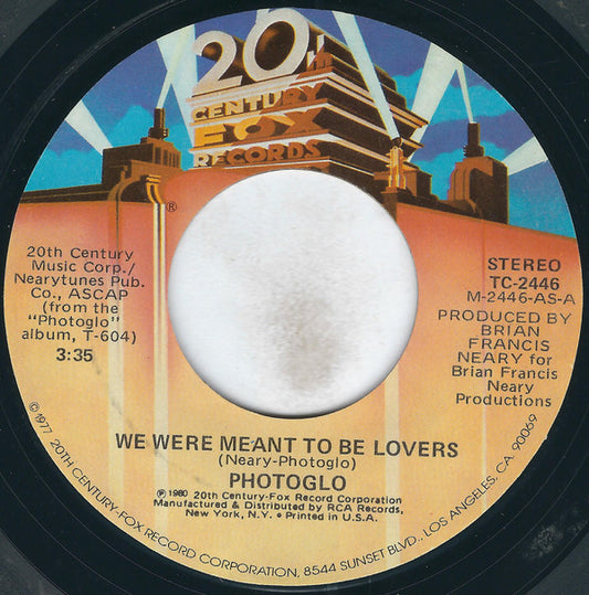 Jim Photoglo : We Were Meant To Be Lovers (7", Styrene, Ind)