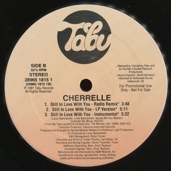 Cherrelle : Still In Love With You (12", Promo)