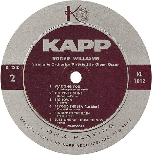Roger Williams (2) : Roger Williams (LP, Album)