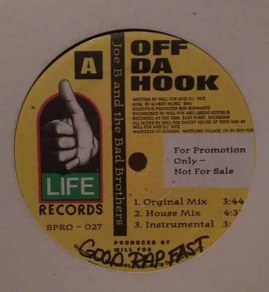 Joe B And The Bad Brothers : Off Da Hook (12", Promo)