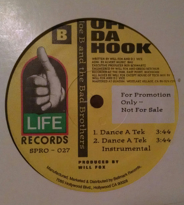 Joe B And The Bad Brothers : Off Da Hook (12", Promo)
