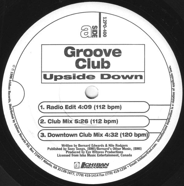 The Groove Club : Upside Down (12")