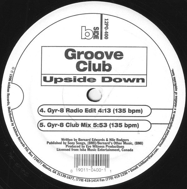 The Groove Club : Upside Down (12")
