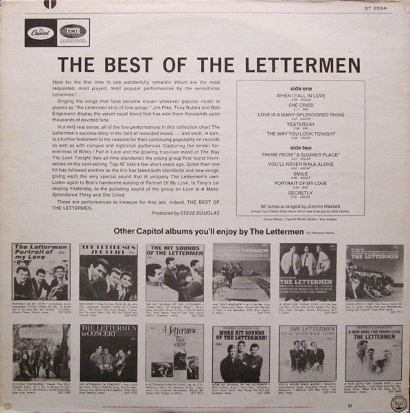 The Lettermen : The Best Of The Lettermen (LP, Comp, RE)