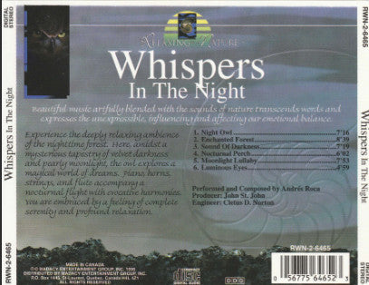 Andrés Roca : Whispers In The Night (CD, Album, 3D )