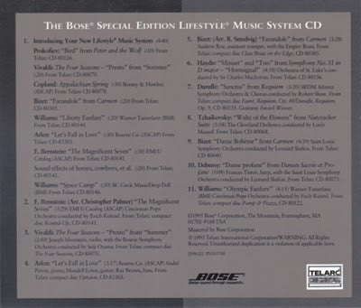 Various : The Bose® Special Edition Lifestyle® Music System CD (CD, Comp, Promo)