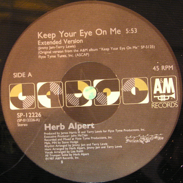 Herb Alpert : Keep Your Eye On Me (12", B)