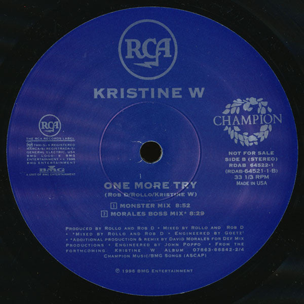Kristine W : One More Try (12", Promo)