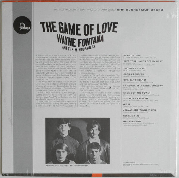 Wayne Fontana & The Mindbenders : The Game Of Love (LP, Album, Mono, Ric)