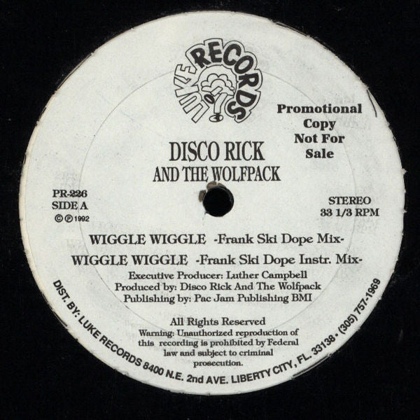 Disco Rick And The Wolf Pack (3) : Wiggle Wiggle (12", Promo)