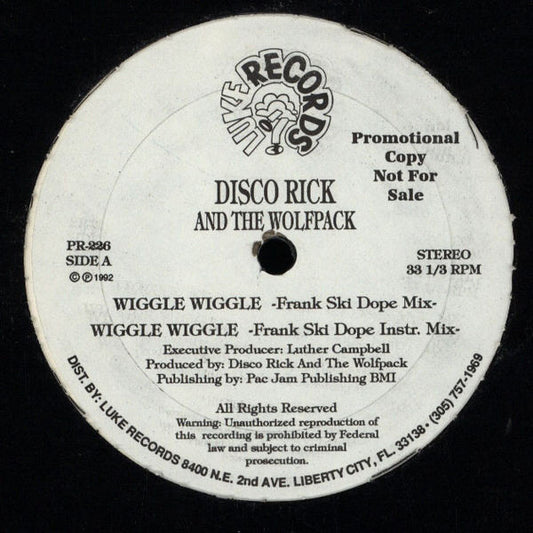 Disco Rick And The Wolf Pack (3) : Wiggle Wiggle (12", Promo)