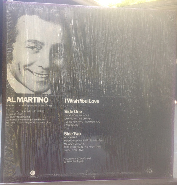 Al Martino : I Wish You Love (LP, Album, RP)