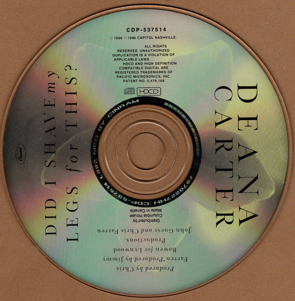 Deana Carter : Did I Shave My Legs For This? (HDCD, Album, Club)