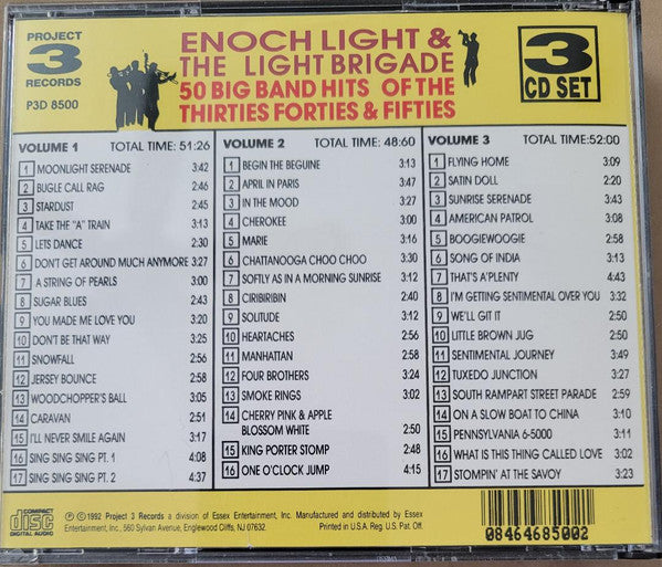 Enoch Light And The Light Brigade : 50 Big Band Hits Of The Thirties, Forties, And Fifties (3xCD, Album)