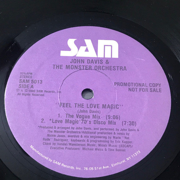 John Davis & The Monster Orchestra : Feel The Love Magic (12", Promo)