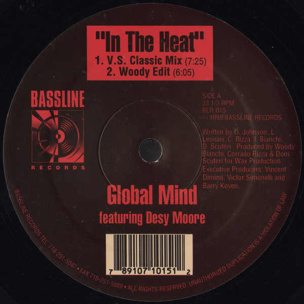Global Mind Featuring Desy Moore : In The Heat (2x12")