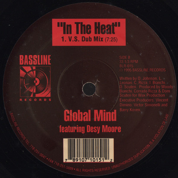 Global Mind Featuring Desy Moore : In The Heat (2x12")