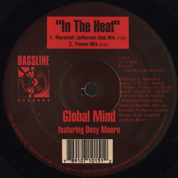 Global Mind Featuring Desy Moore : In The Heat (2x12")