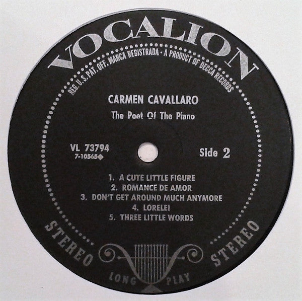 Carmen Cavallaro : The Poet Of The Piano (LP)