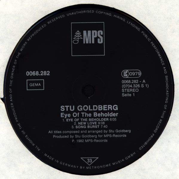 Stu Goldberg : Eye Of The Beholder (LP, Album)