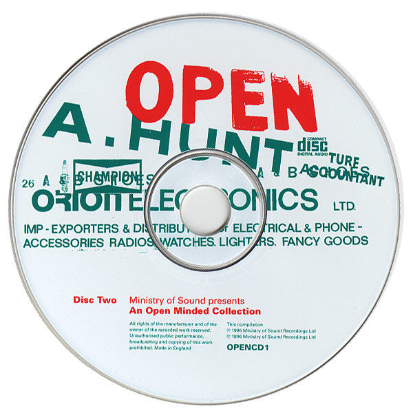 Various : Ministry Of Sound Presents Open (An Open Minded Collection) (2xCD, Comp)