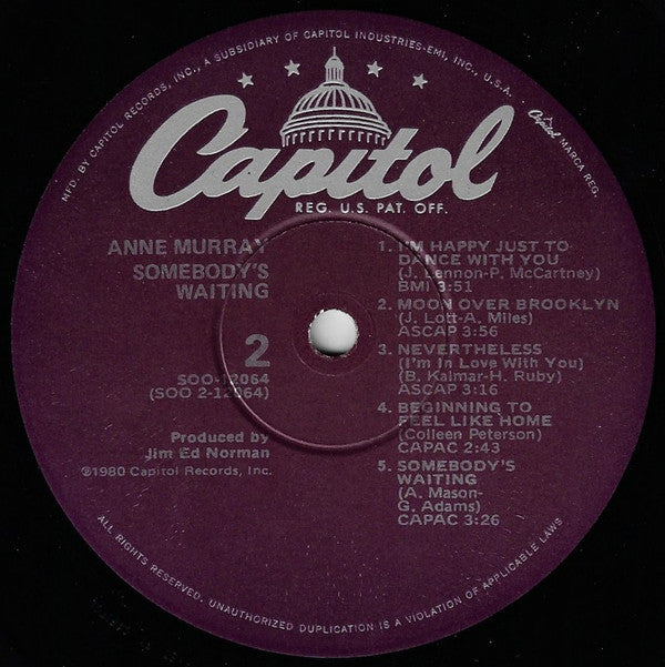 Anne Murray : Somebody's Waiting (LP, Album)