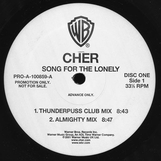 Cher : Song For The Lonely (2x12", Advance, Promo)
