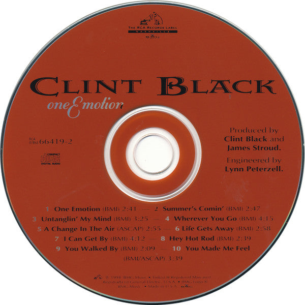 Clint Black : One Emotion (CD, Album)