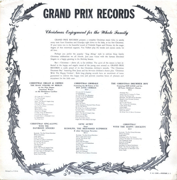 Don Janse And His 60 Voice Children's Chorus : The Christmas Drummer Boy (LP, Album, Mono, Wad)