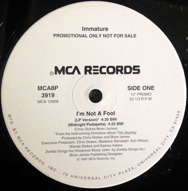 Immature : I'm Not A Fool (12", Promo)