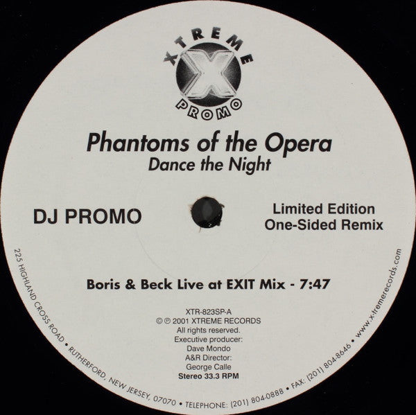 Phantoms Of The Opera : Dance The Night (12", S/Sided, Ltd, Promo)
