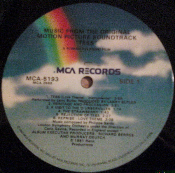 Philippe Sarde : 'Tess' - Music From The Original Motion Picture Soundtrack - A Roman Polanski Film (LP, Album)