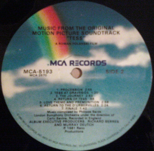 Philippe Sarde : 'Tess' - Music From The Original Motion Picture Soundtrack - A Roman Polanski Film (LP, Album)