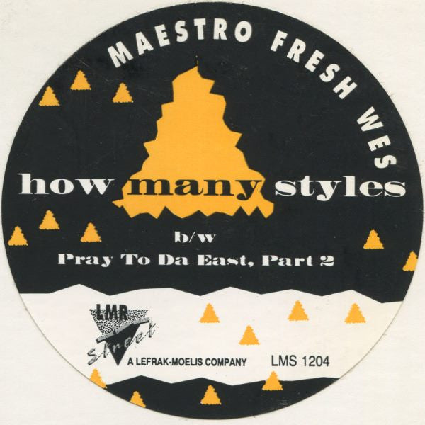 Maestro Fresh-Wes : How Many Styles (12", Promo)
